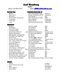 Asaf Scripted Resume August 2020
