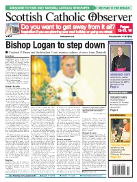 Bishop Logan to Step Down