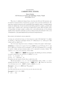 Combinatorial Designs