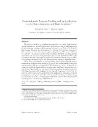 Domain-Specific Program Profiling and Its