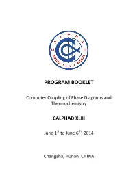 Program Booklet (Simplified Version)