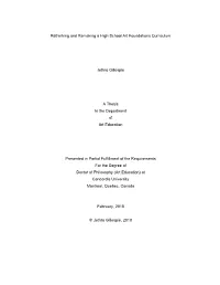 Rethinking and Remaking a High School Art Foundations Curriculum