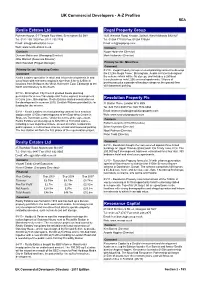 UK Property Developers Profiles