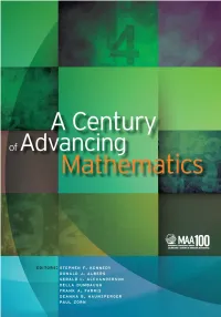 A Century of Advancing Mathematics