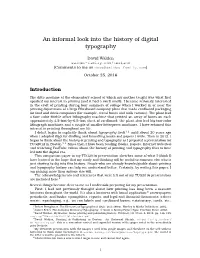 An Informal Look Into the History of Digital Typography