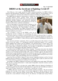 DRDO at the Forefront of Fighting Covid-19