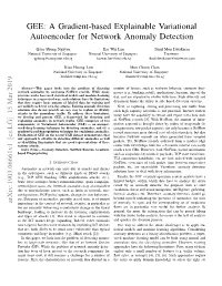 GEE: a Gradient-Based Explainable Variational Autoencoder for Network Anomaly Detection