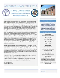 November Newsletter 2017