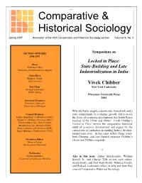 Spring 2007 Newsletter of the ASA Comparative and Historical Sociology Section Volume18, No