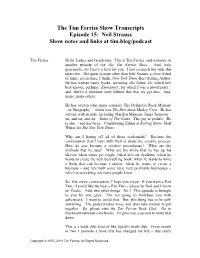 The Tim Ferriss Show Transcripts Episode 15: Neil Strauss Show Notes and Links at Tim.Blog/Podcast