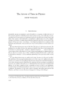 The Arrow of Time in Physics DAVID WALLACE