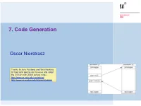 7. Code Generation