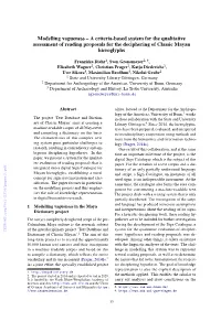A Criteria-Based System for the Qualitative Assessment of Reading Proposals for the Deciphering of Classic Mayan Hieroglyphs