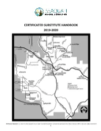 Certificated Substitute Handbook 2019-2020