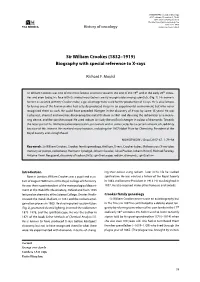 Sir William Crookes (1832–1919) Biography with Special Reference to X-Rays