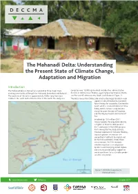 The Mahanadi Delta: Understanding the Present State of Climate Change, Adaptation and Migration