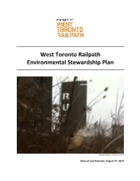 West Toronto Railpath Environmental Stewardship Plan