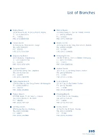 List of Branches