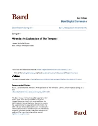 Miranda: an Exploration of the Tempest