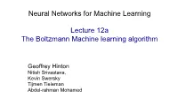 Neural Networks for Machine Learning Lecture 12A The