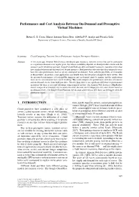 Performance and Cost Analysis Between On-Demand and Preemptive Virtual Machines