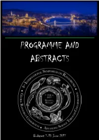 Programme and Abstracts