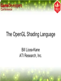 The Opengl Shading Language