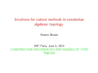 The Intuitions of Cubical Sets in Nonabelian Algebraic Topology