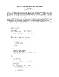 Advanced Debugging in the Linux Environment