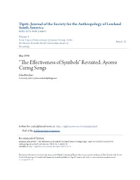 Ayoreo Curing Songs John Renshaw University of Kent, John.Renshaw1@Virgin.Net