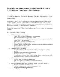 E-On Software Announces the Availability of Release 6 of VUE 2016 and Plantfactory 2016 Software