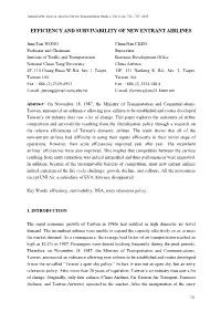 Efficiency and Survivability of New Entrant Airlines