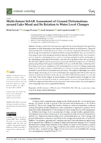 Multi-Sensor Insar Assessment of Ground Deformations Around Lake Mead and Its Relation to Water Level Changes