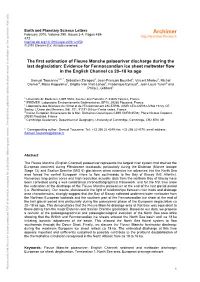 The First Estimation of Fleuve Manche Palaeoriver Discharge During The