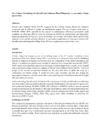 Use of Space Technology in Glacial Lake Outburst Flood Mitigation: a Case Study of Imja Glacier Lake
