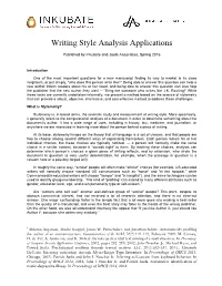 Writing Style Analysis Applications