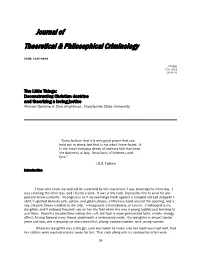 Deconstructing Christian Doctrine and Theorizing a Loving Justice Michael Devalve & Sara Brightman, Fayetteville State University