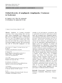 Global Diversity of Amphipods (Amphipoda; Crustacea) in Freshwater