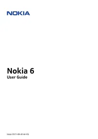 Nokia 6 User Guide