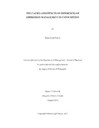 The Causes and Effects of Inferences of Impression Management in Consumption