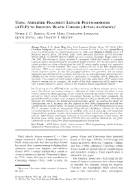 Using Amplified Fragment Length Polymorphisms (Aflp) to Identify Black Cohosh (Actaea Racemosa)1