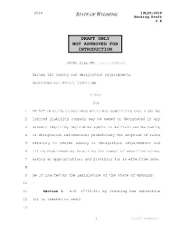 19LSO-0059 V0.6 Series LLC Naming and Designation Requirements