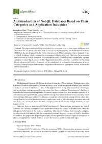 An Introduction of Nosql Databases Based on Their Categories And