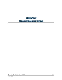 APPENDIX F Historical Resources Reviews