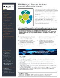 IBM Managed Services for Azure Using Integrated Managed Infrastructure (IMI) for Azure