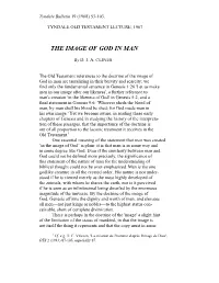 The Image of God in Man