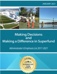 Administrator's Emphasis List 2017-2021