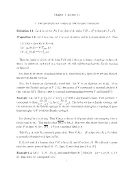 Chapter 1: Lecture 11