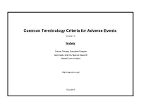 Common Terminology Criteria for Adverse Events
