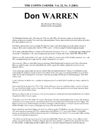 DON WARREN Feature
